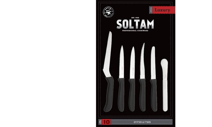 3 סולתם SOLTAM: מארז 6 סכינים 