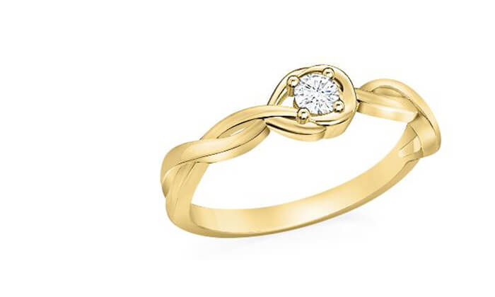 6 טבעת יהלום מעוצבת 14K של GOLDIAM - משלוח חינם