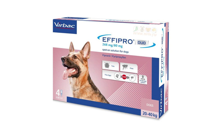 5 אמפולה לכלב וירבק אפיפרו Virbac Effipro - משלוח חינם