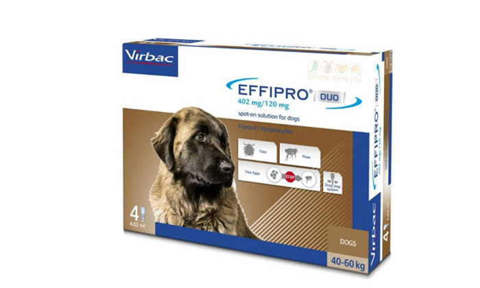4 אמפולה לכלב וירבק אפיפרו Virbac Effipro - משלוח חינם