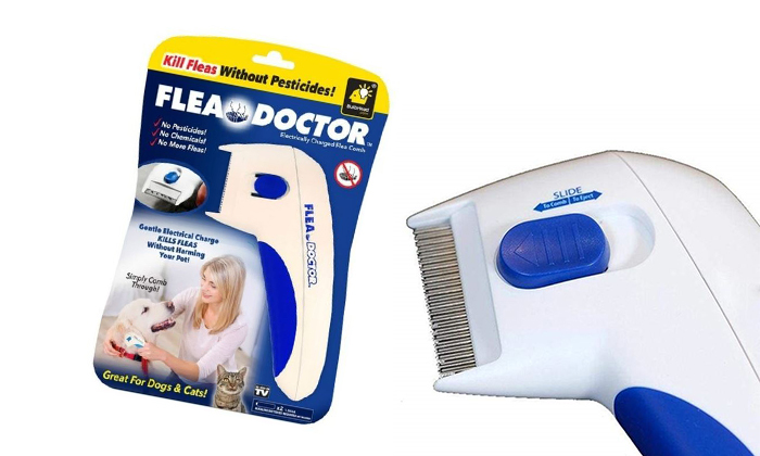 3 מסרק חשמלי Flea Doctor נגד פרעושים בכלבים ובחתולים