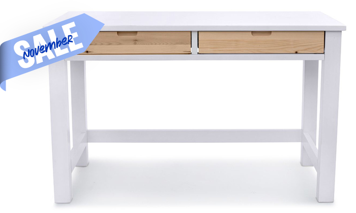 6 שולחן כתיבה מעץ מלא Highwood דגם עומרי