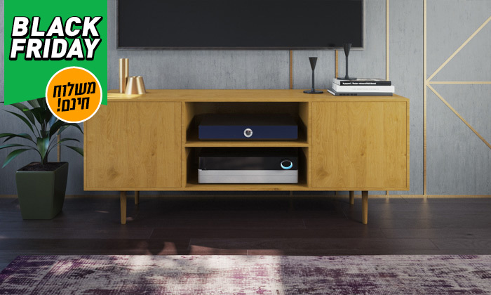 2 מזנון טלוויזיה באורך 140 ס"מ - משלוח חינם