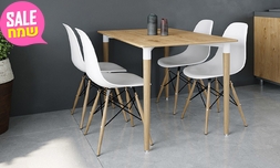 פינת אוכל עם 4 כיסאות