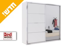 ארון הזזה עם מראה וטריקה שקטה