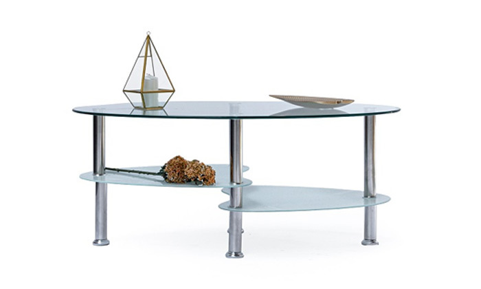 4 שולחן סלון אליפסה