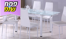 פינת אוכל עם 6 כיסאות