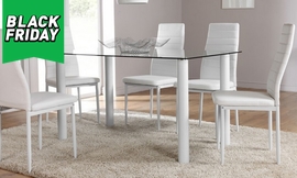 שולחן אוכל עם 6 כיסאות