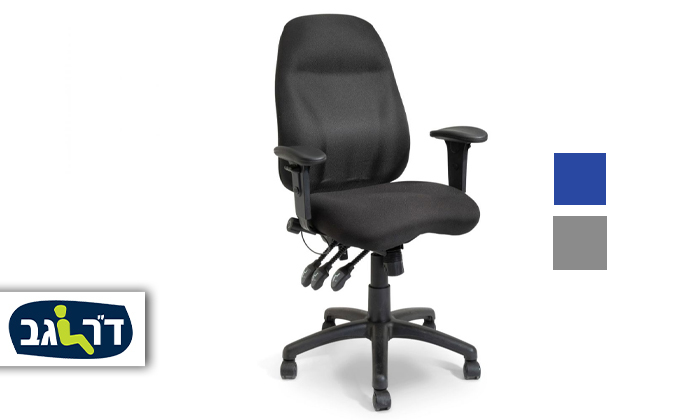 2 ד"ר גב: כיסא מחשב DELTA - צבעים לבחירה