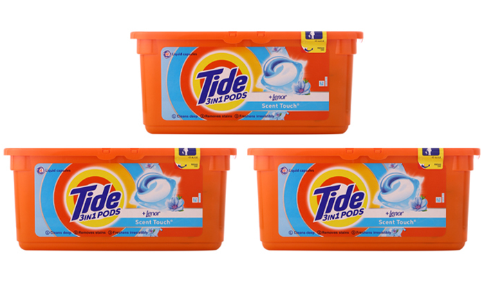 4 78 קפסולות ג'ל לכביסה טייד Tide