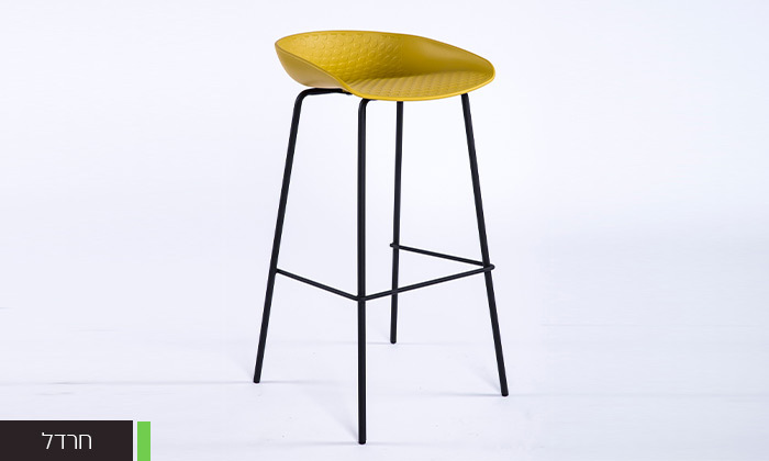 3 כיסא בר עם רגלי מתכת - צבעים לבחירה