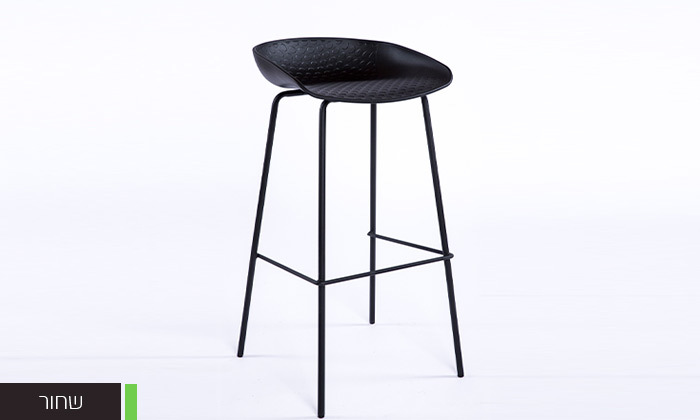 5 כיסא בר עם רגלי מתכת - צבעים לבחירה