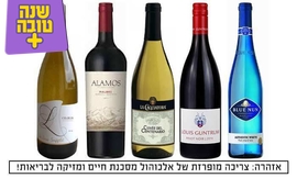 משלוח 5 בקבוקי יין משר המשקאות