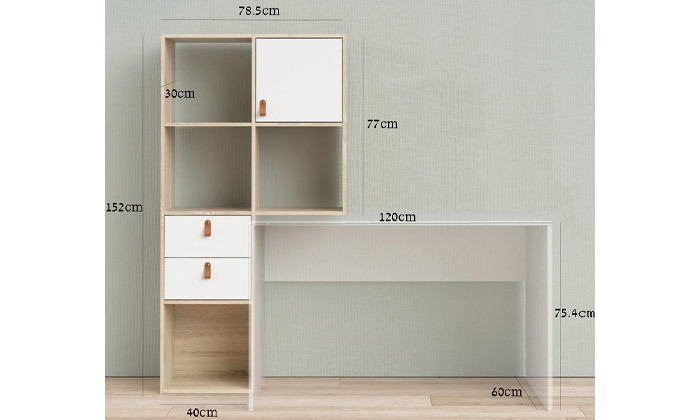 3 שולחן עבודה וספרייה HOME DECOR 