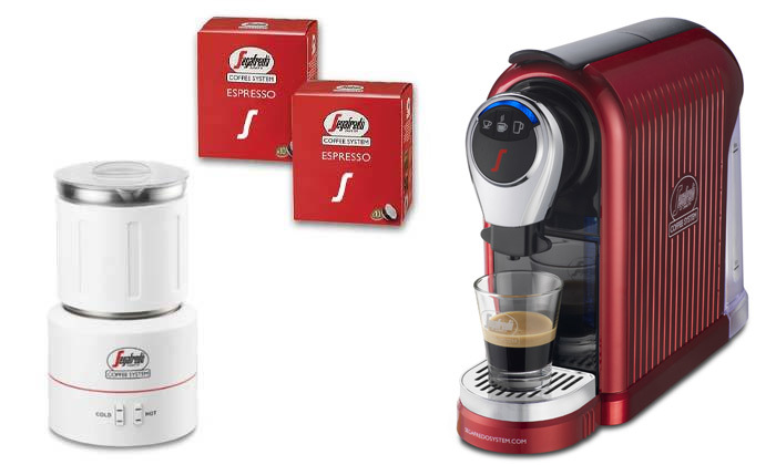 מארז מכונת קפה סגפרדו דגם Espresso 1PLUS עם מקציף חלב - משלוח חינם