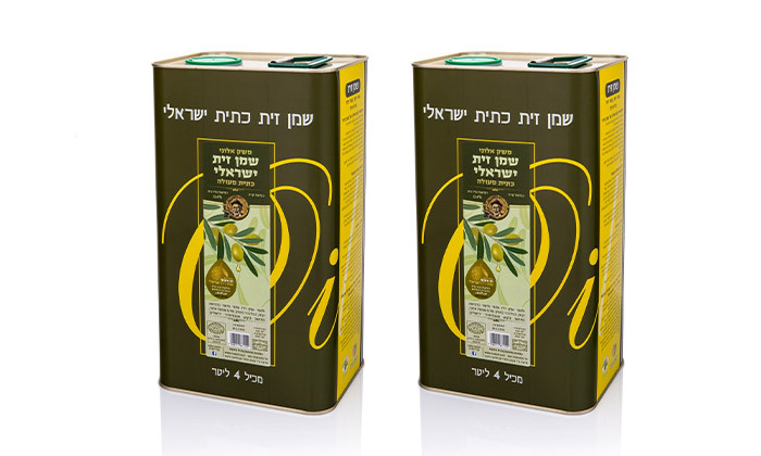 3 לזמן מוגבל: מארז 4/8 ליטר שמן זית ישראלי כשר לפסח ממשק אלוני - כולל משלוח ואספקה עד ערב החג