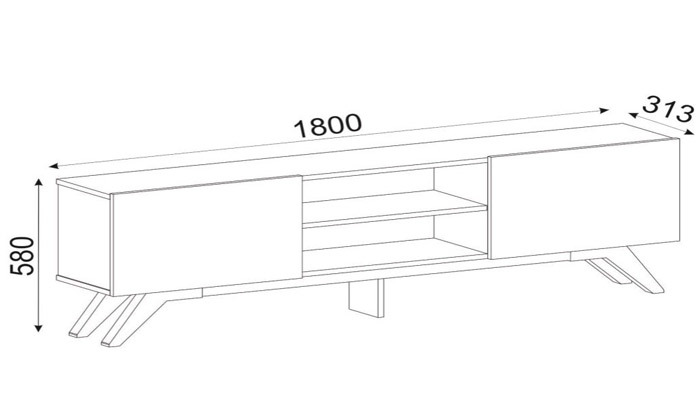 3 סט שולחן ומזנון 1.8 מטר, דגם טנסי 