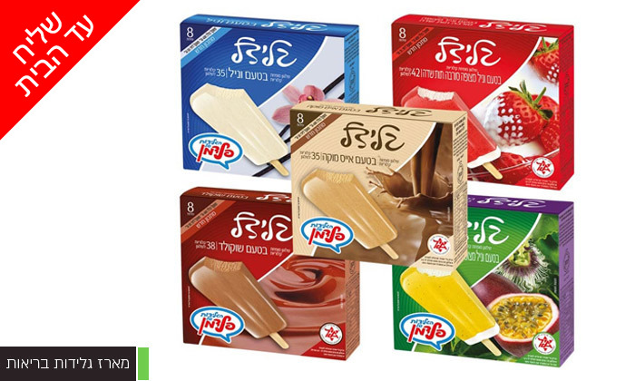 18 מארזי ארטיקים וגלידות מ'פינוקים', משלוח חינם