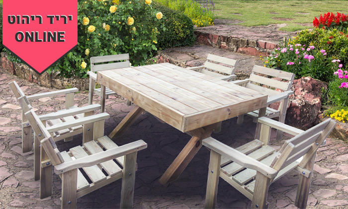2 פינת אוכל בסגנון כפרי לגינה ולמרפסת 