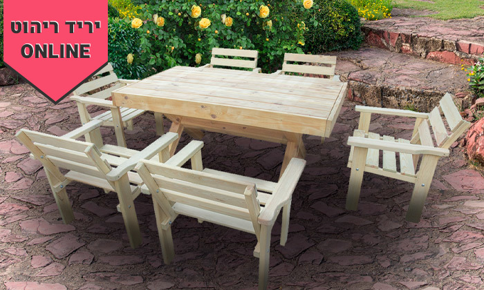 7 פינת אוכל בסגנון כפרי לגינה ולמרפסת 