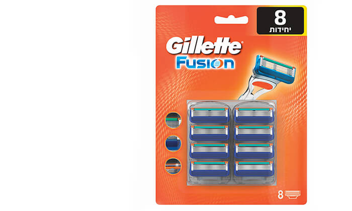 4 מארז סכיני גילוח ג'ילט פיוז'ן Gillette Fusion