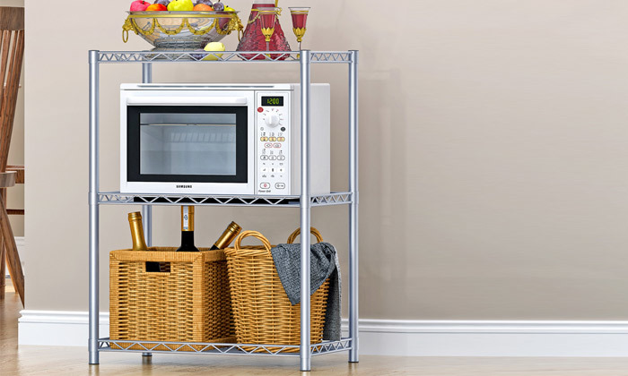 2 מעמד מדפים 3 קומות 80 ס"מ