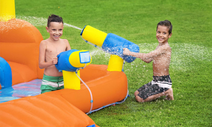 4 מתקן פארק מים מתנפח לילדים Bestway דגם Splashtona Raceway - משלוח חינם