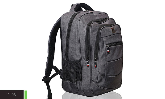 6 תיק גב למחשב Swiss עם חיבור USB מבית Camel Mountain דגם Roxi 