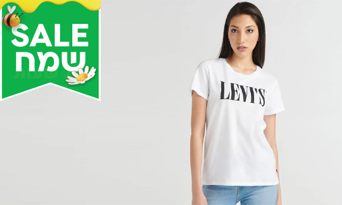 10 חולצות נשים 100% כותנה, ליוויס LEVIS 