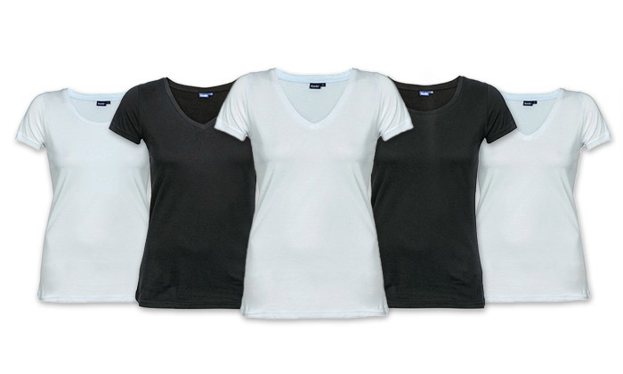 5 5 חולצות טי שירט לנשים KEDS במבחר מידות וצבעים