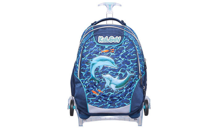 9 קל גב X Bag Trolley Dolphins: תיק טרולי לבית הספר וערכת כלי כתיבה במשלוח חינם