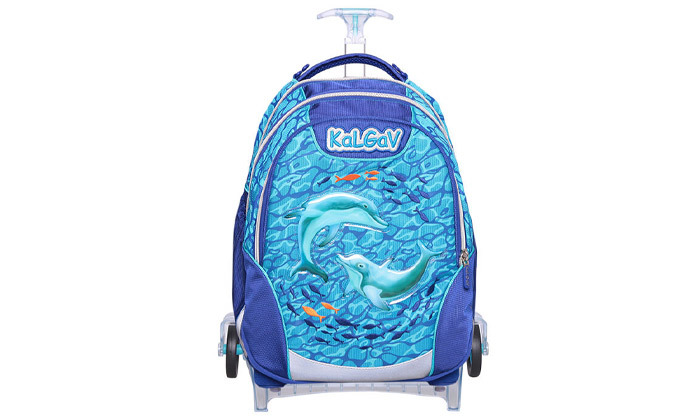 9 קל גב X Bag Trolley Dolphins: תיק טרולי לבית הספר וערכת כלי כתיבה במשלוח חינם