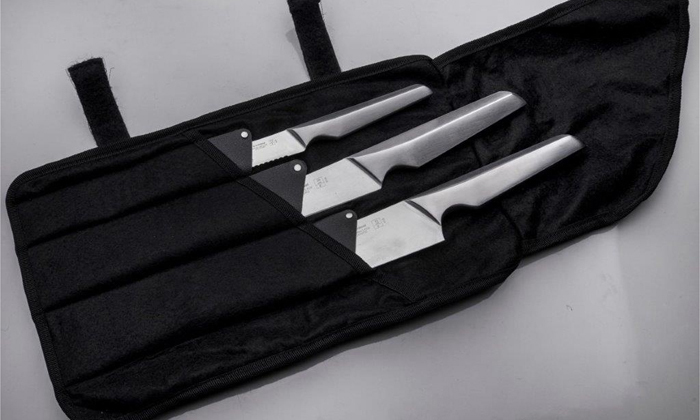 3 מארז 3 סכיני מטבח SOLTAM - כולל תיק אחסון מבד