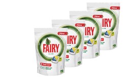 ארבעה מארזי טבליות למדיח Fairy