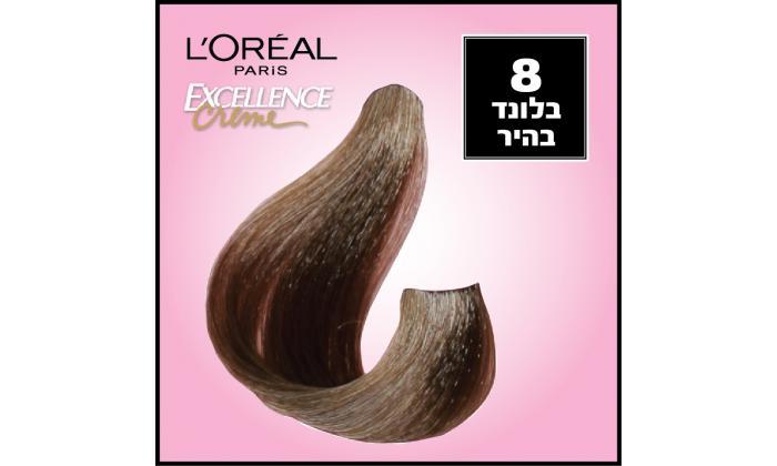 6 3 יחידות צבע לשיער L'OREAL Excellence Creme - גוונים לבחירה