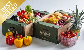 כ-11.2 ק"ג פירות וירקות במשלוח