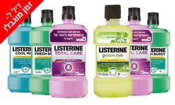 6 בקבוקי מי פה Listerine