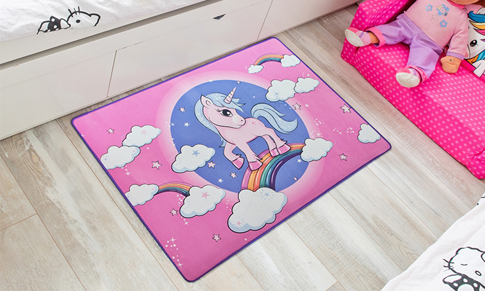 5 2 שטיחי חד קרן לחדרי ילדים וילדות 