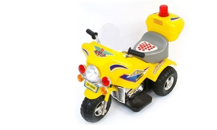3 אופנוע ממונע לילדים 6V דגם פוליס