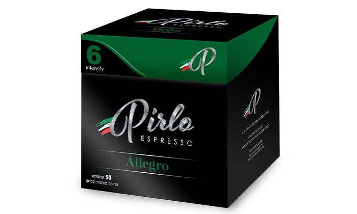 4 400 קפסולות קפה כשרות Pirlo Espresso במבחר טעמים