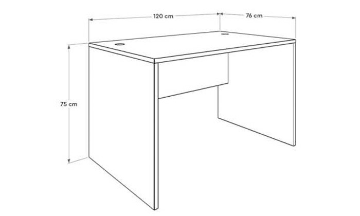 3 שולחן מחשב עם מגירה דגם מור