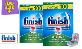 מארז 200 טבליות למדיח Finish