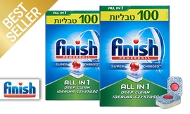 מארז 200 טבליות למדיח Finish