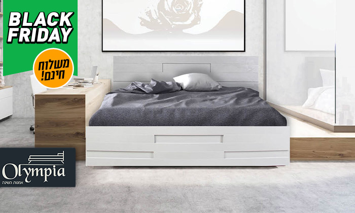 2 מיטה עם מזרן אולימפיה - משלוח חינם