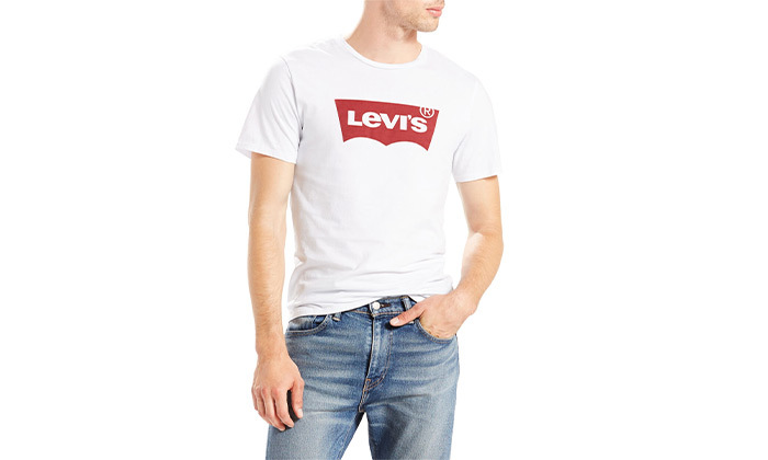 8 חולצת גברים 100% כותנה, ליוויס LEVIS 