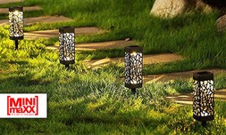 6 דוקרני תאורה סולאריים לגינה