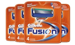 16 סכיני גילוח ג'ילט פיוז'ן