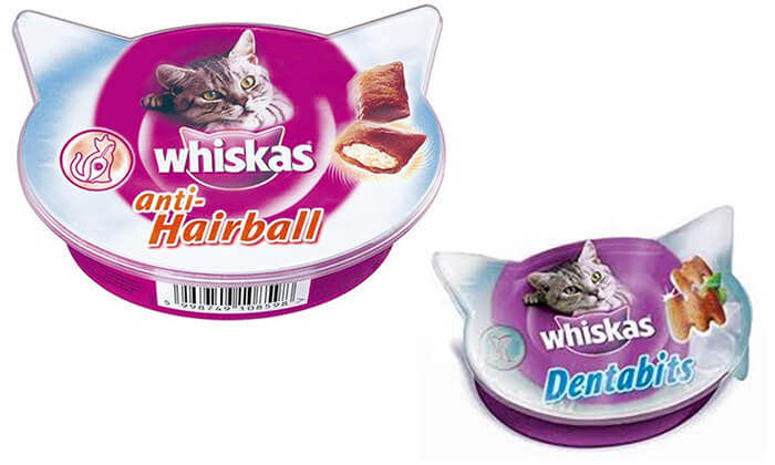 4 חבילת חטיפים לחתול Yummiz ו-Whiskas 