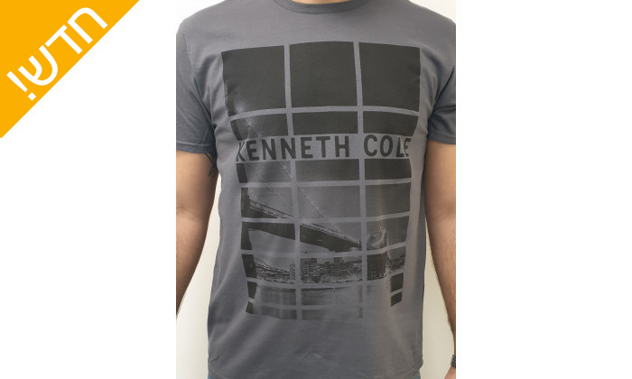 4 חולצת טי שירט קצרה קנת קול לגברים Kenneth Cole 
