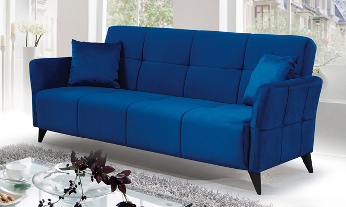 5 ספה תלת מושבית הנפתחת למיטה Or Design דגם קאני, כולל זוג כריות נוי